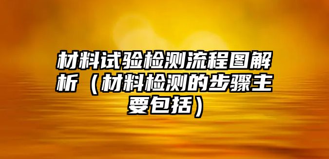 材料試驗檢測流程圖解析（材料檢測的步驟主要包括）
